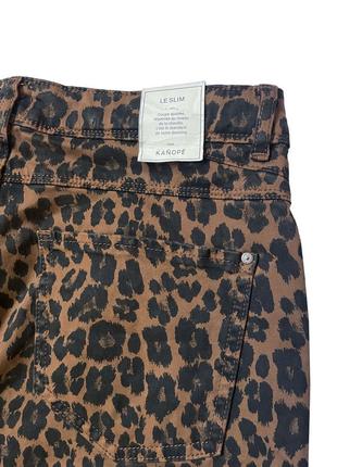 Леопардовые джинсы kanope slim fit, s/m7 фото