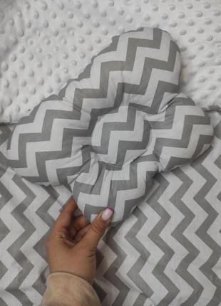 Комплект постельного белья для новорожденных манюня звездочки в кроватку ( коляску) плед + подушка + простынь2 фото
