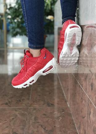 Шикарные женские кроссовки nike air max 95 red4 фото