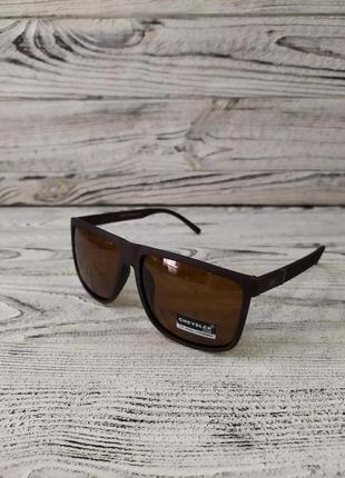 Солнцезащитные очки коричневые матовые1 фото