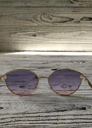 Солнцезащитные очки женские в металлической оправе4 фото