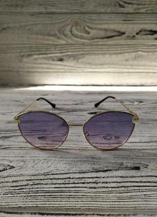 Солнцезащитные очки женские в металлической оправе2 фото