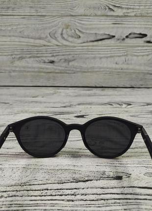 Солнцезащитные очки круглые черные мужские в пластиковой оправе5 фото