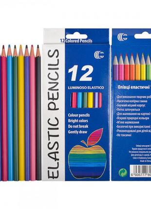 Олівці кольорові color 12 кольорів luminoso elastico арт. cr755-12