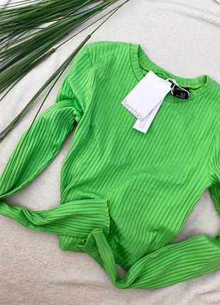 Кроп топ, лонгслів bershka 4