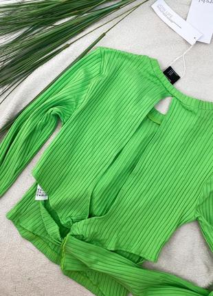 Кроп топ, лонгслів bershka 5