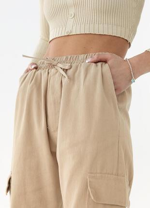 Женские брюки укороченные карго4 фото