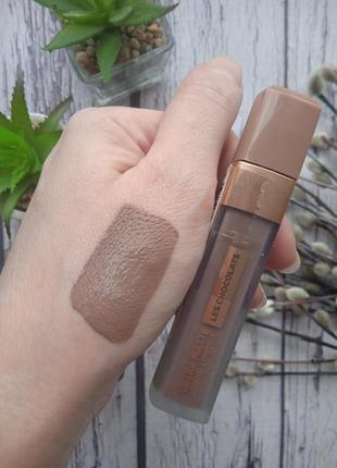 Жидкая матовая помада l'oreal paris les chocolats ultra matte liquid lipstick тон 854