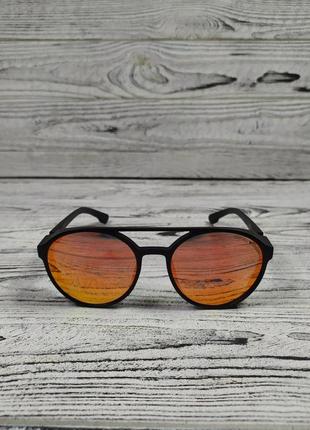 Сонцезахисні окуляри жовтогарячі унісекс у пластиковій оправі2 фото