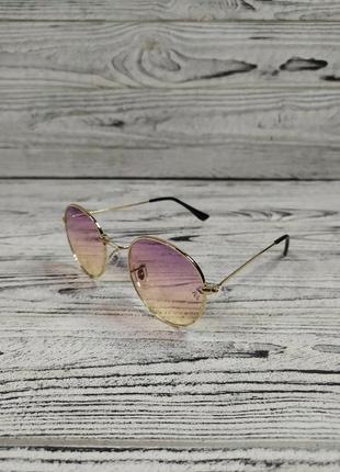 Солнцезащитные очки женские розовые  в металлической оправе1 фото