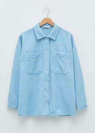 Стильна і яскрава вельветова сорочка оверсайз lc waikiki