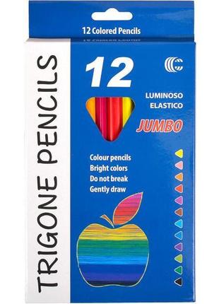 Олівці jumbo кольорові color 12 кольорів luminoso elastico арт. cr765-122 фото