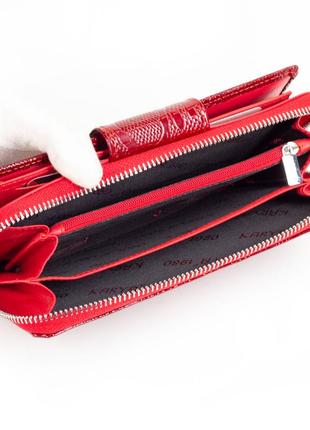 Женский кошелек кожаный красный karya 1119-0195 фото