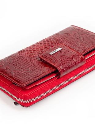 Женский кошелек кожаный красный karya 1119-0192 фото