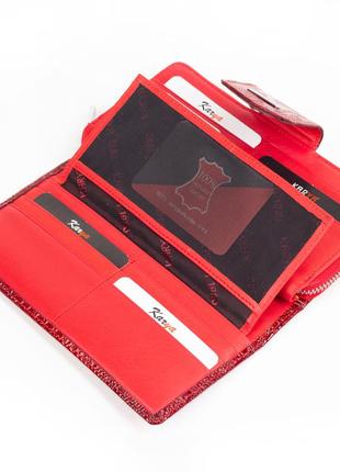 Женский кошелек кожаный красный karya 1119-0197 фото
