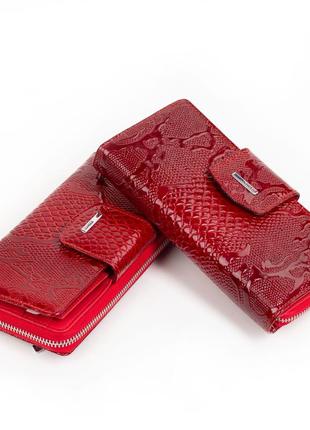 Женский кошелек кожаный красный karya 1119-0191 фото