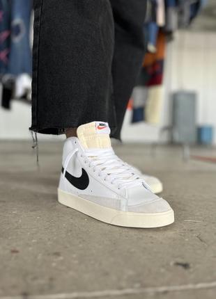 Мужские кроссовки nike blazer mid white 40-41-42-43-44-459 фото