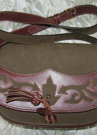 Сумка женская кожа нубук abel