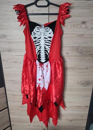 Детское платье, костюм ведьма, скелет с юбочкой, кровлава мэри на 11-12, 13-14 рокиа
