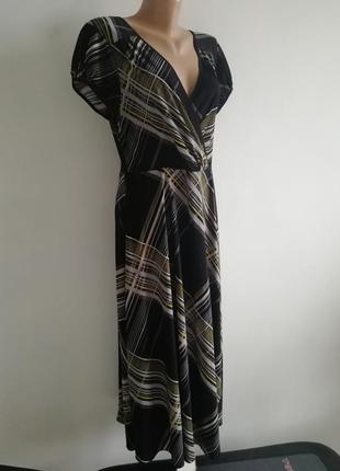 👑 розкльошені сукні міді в смужку 👑 плаття з v-подібним вирізом і рукавом-ліхтариком