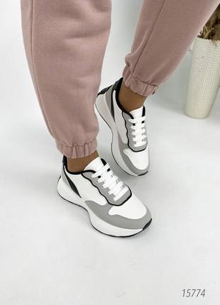 Жіночі кросівки, екошкіра/еконубук2 фото