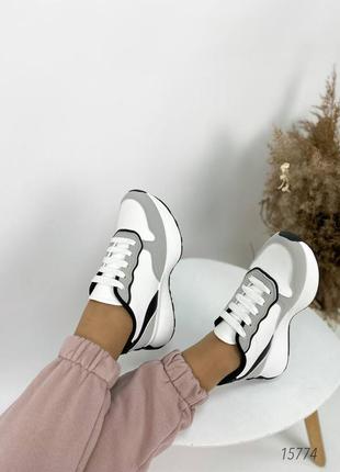 Жіночі кросівки, екошкіра/еконубук3 фото