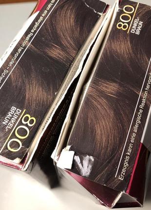 Німецька фарба для волосся schwarzkopf poly palette 800 темно-каштанова6 фото