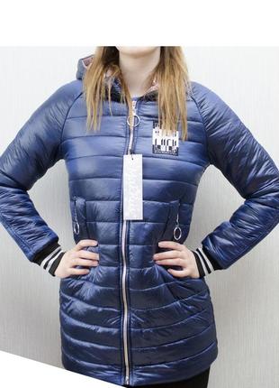 Лёгкое удобное пальто-плащ весна-осень длинный рукав капюшон