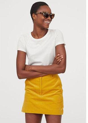 Новая вельветовая юбка с карманами h&amp;m 2023 вискоза