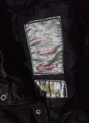 Куртка парка джинсовая утепленная мытая серая 'jet lag' 52р5 фото