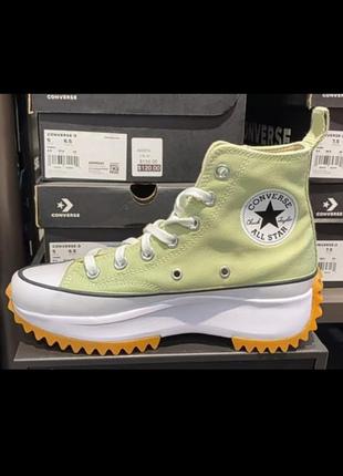 Кеди converse run star hike platform seasonal color olive aura