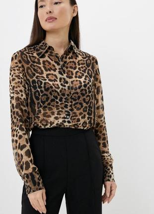 Блуза сорочка леопардова