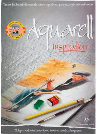 Альбом для малювання koh-i-noor для акварелі з ескізами 20 аркушів а4 (992015)1 фото