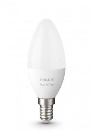 Розумна лампочка philips hue e14, white, bt, dim, 2 шт (929002039904)3 фото