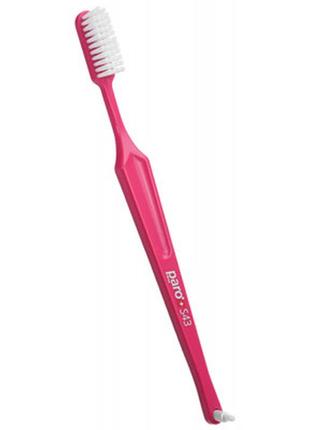Зубная щетка paro swiss s43 мягкая розовая (7610458007099-pink)1 фото