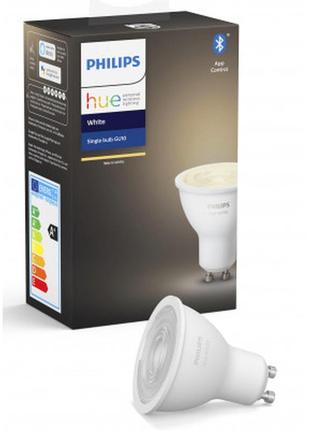 Умная лампочка philips hue gu10, white, bt, dim (929001953505)