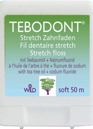 Зубна нитка dr. wild tebodont-f з маслом чайного дерева і фторидом 50 м (7611841350006)