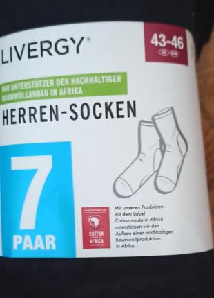 Шкарпетки livergy herren socken, супер якість, р.39-42