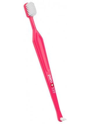 Зубна щітка paro swiss s39 у пластмасовій уп. м'яка розова (7610458097150-pink)1 фото