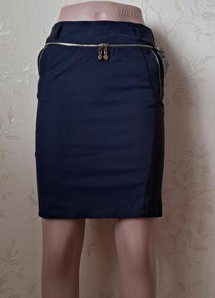 Женская классическая миди юбка, прямая офисная юбка, стильная юбка, коттоновая2 фото