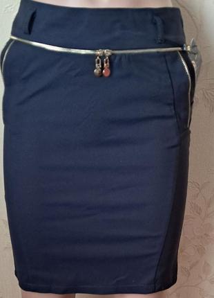 Женская классическая миди юбка, прямая офисная юбка, стильная юбка, коттоновая3 фото