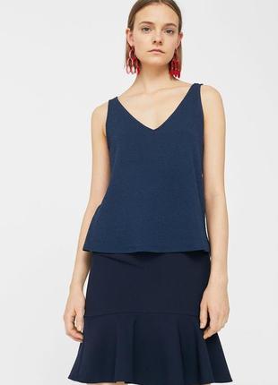 Топ mango синій, s