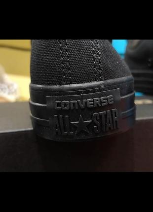 Кеды черные высокие converse all star hi black mono3 фото