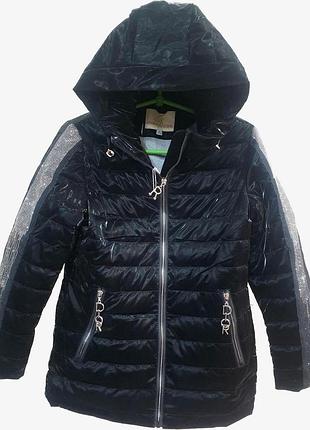 Стильна куртка чорного кольору дельфін на х/б основі. 2023