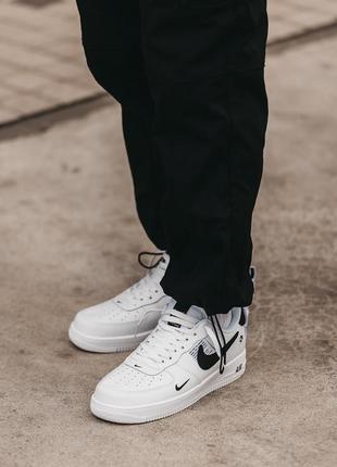 Кроссовки nike air force 1 low white black yellow