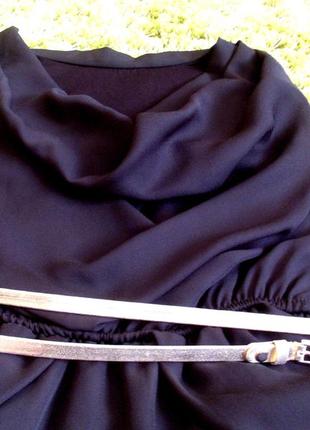 Маленька шифонова  чорна сукня3 фото