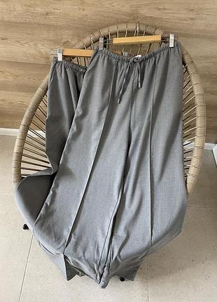 Штаны палаццо серые