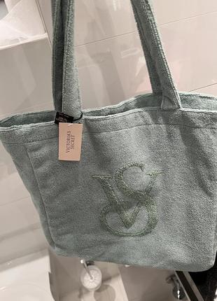 Зелена оксамитова велюрова сумочка шопер tote bag6 фото