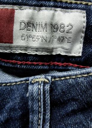 Denim 1982 (німеччина) скінні стрейч slim терті з дірками обхват пояса 984 фото