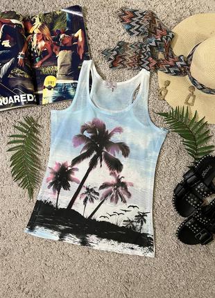 Трикотажна майка топ з принтом №236/5